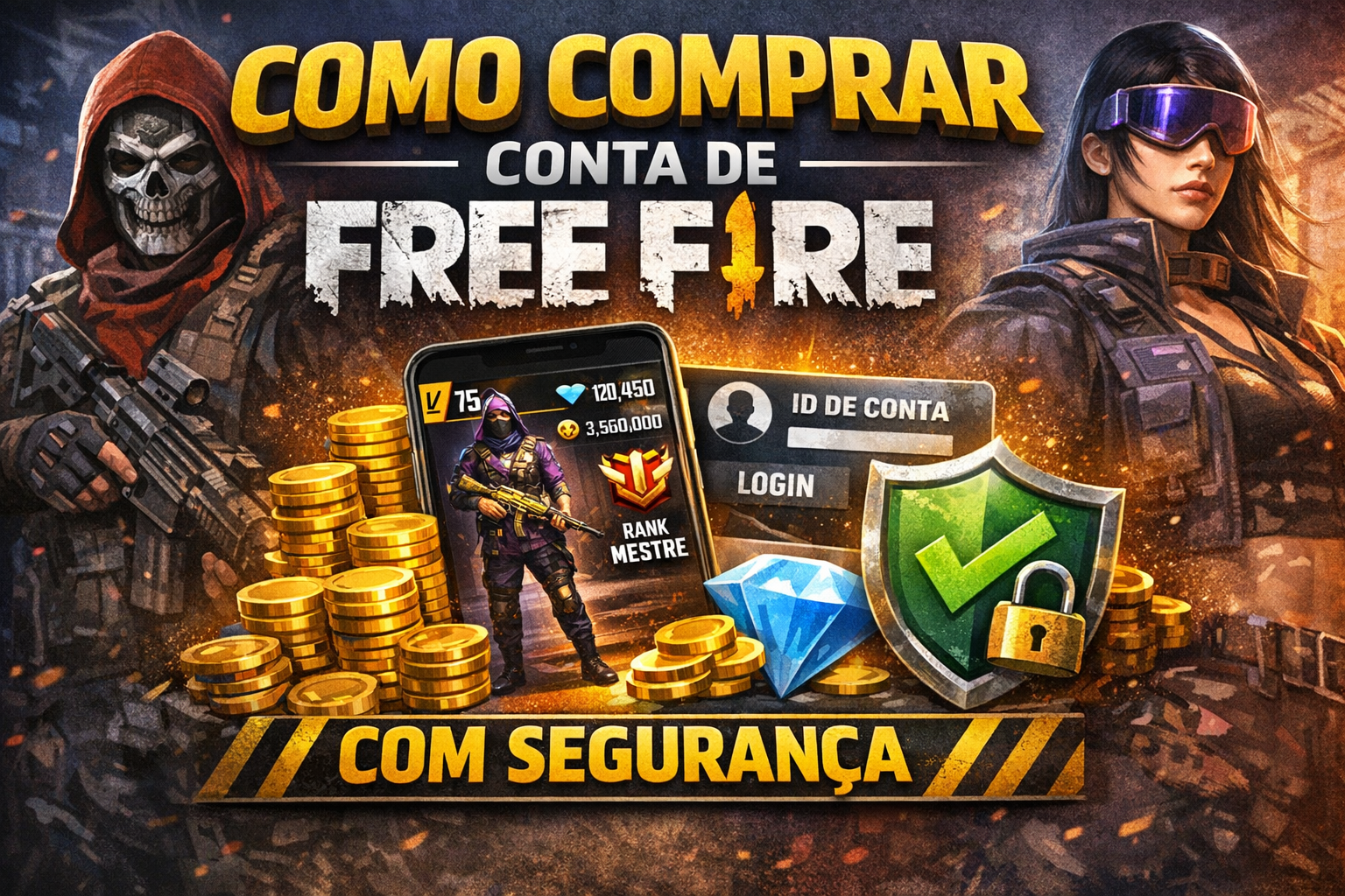 Imagem de capa: Como comprar conta de Free Fire com segurança (Guia 2026)